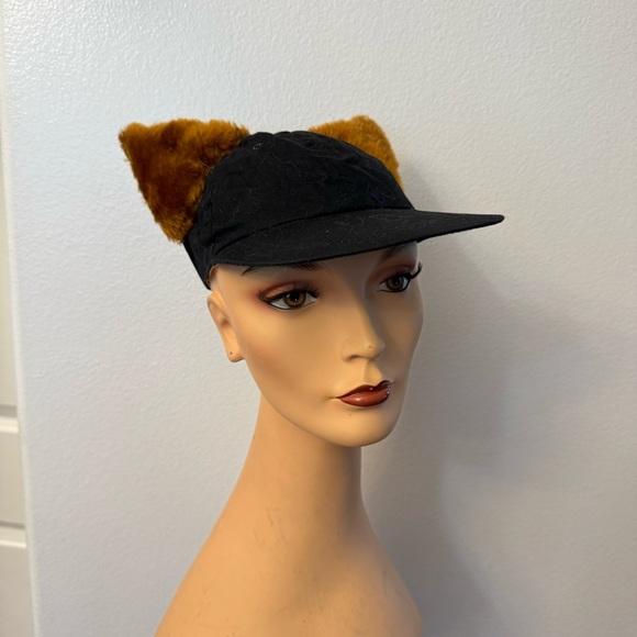 Vintage Arlin handmade Baseball Cap Cute with Fox Ears Unisex  Camping Cap - Picture 8 of 11